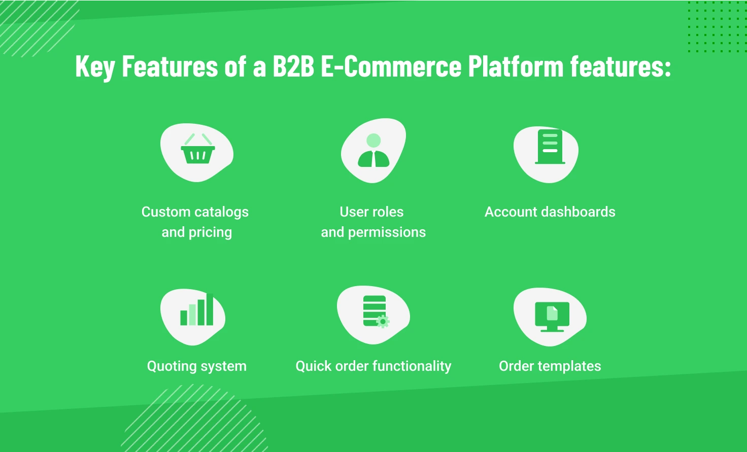 Key features of a B2B E-commerce platform