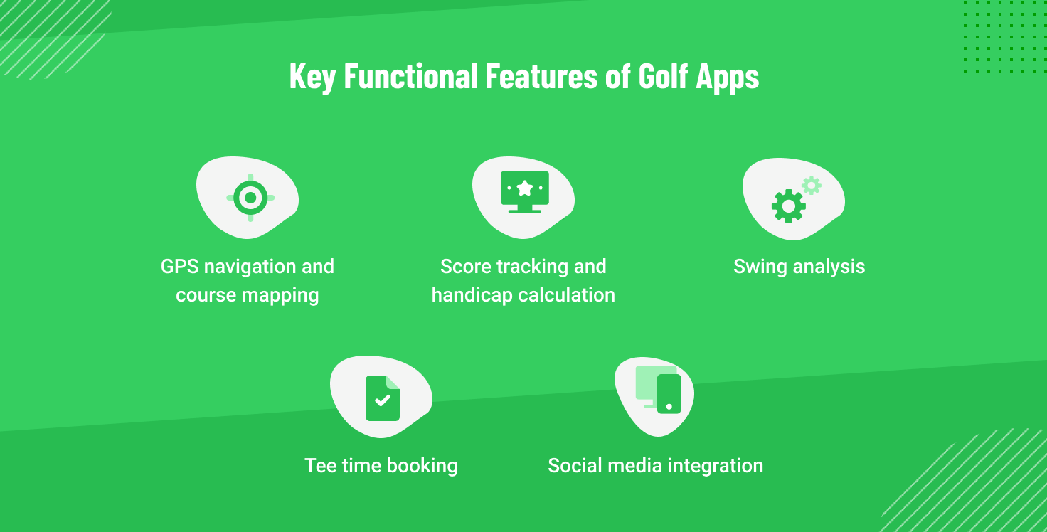Key functional features of golf apps