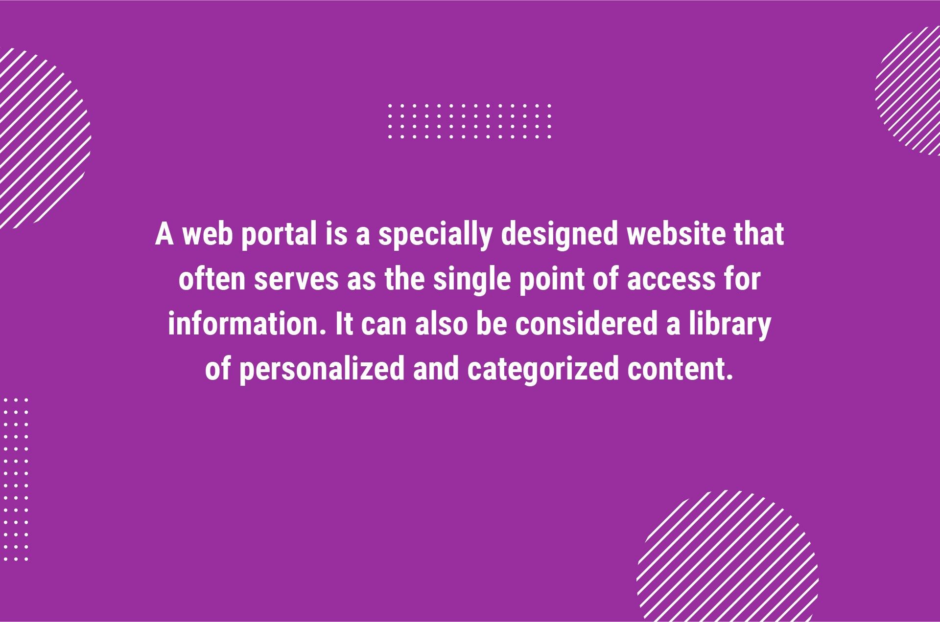 what is a web portal?