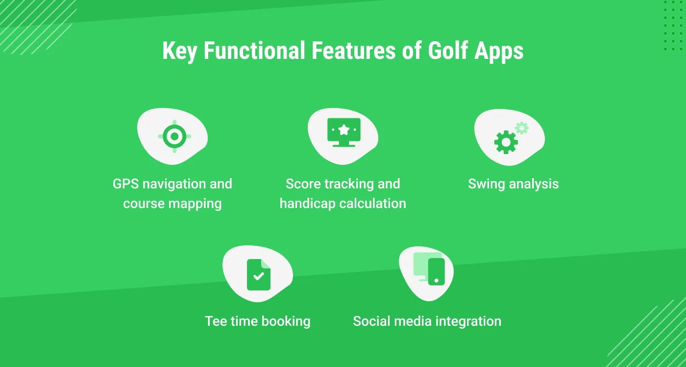 Key functional features of golf apps