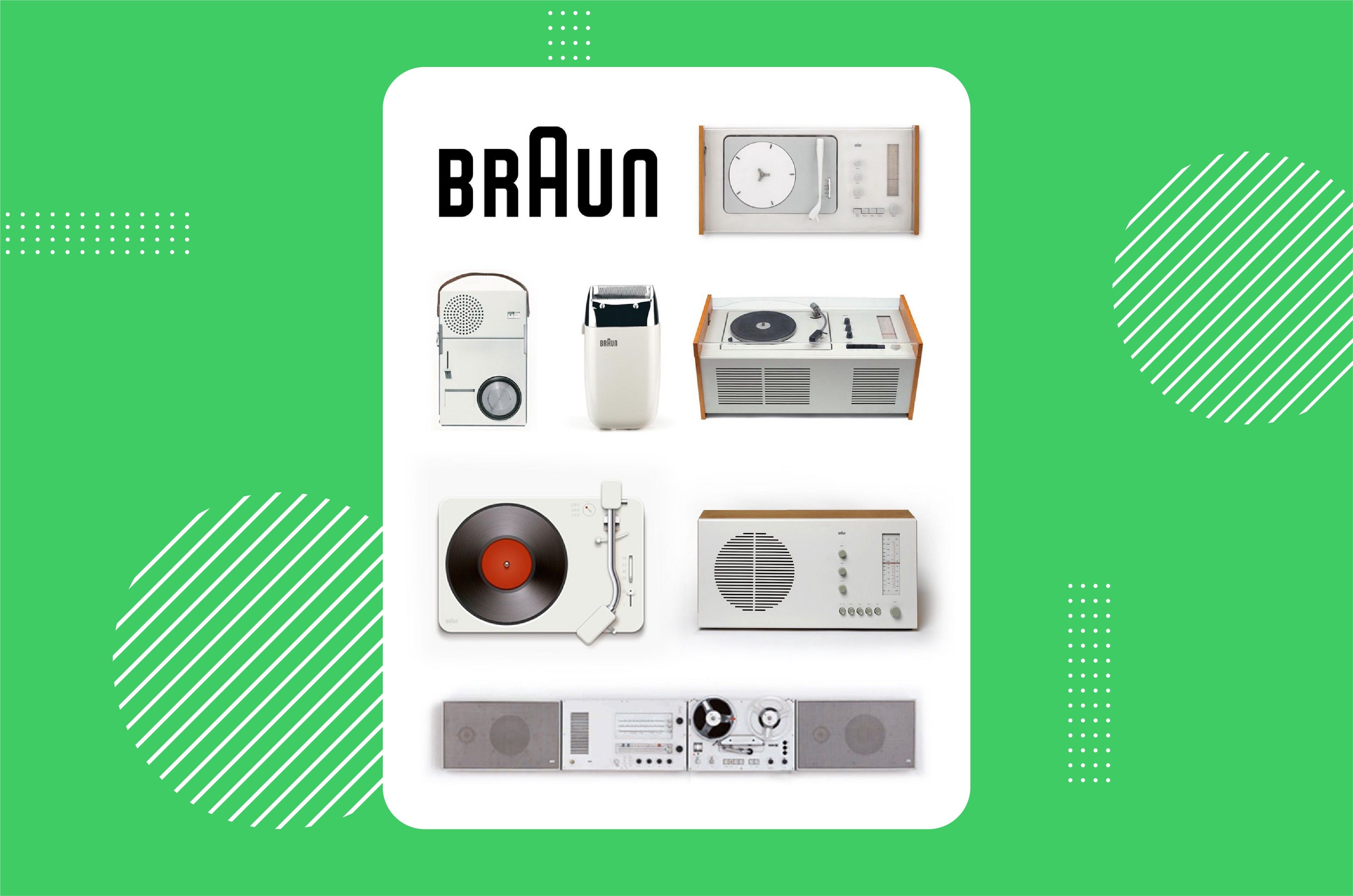 A family of Braun products from the article on 11 life lessons from influential product designer Dieter Rams