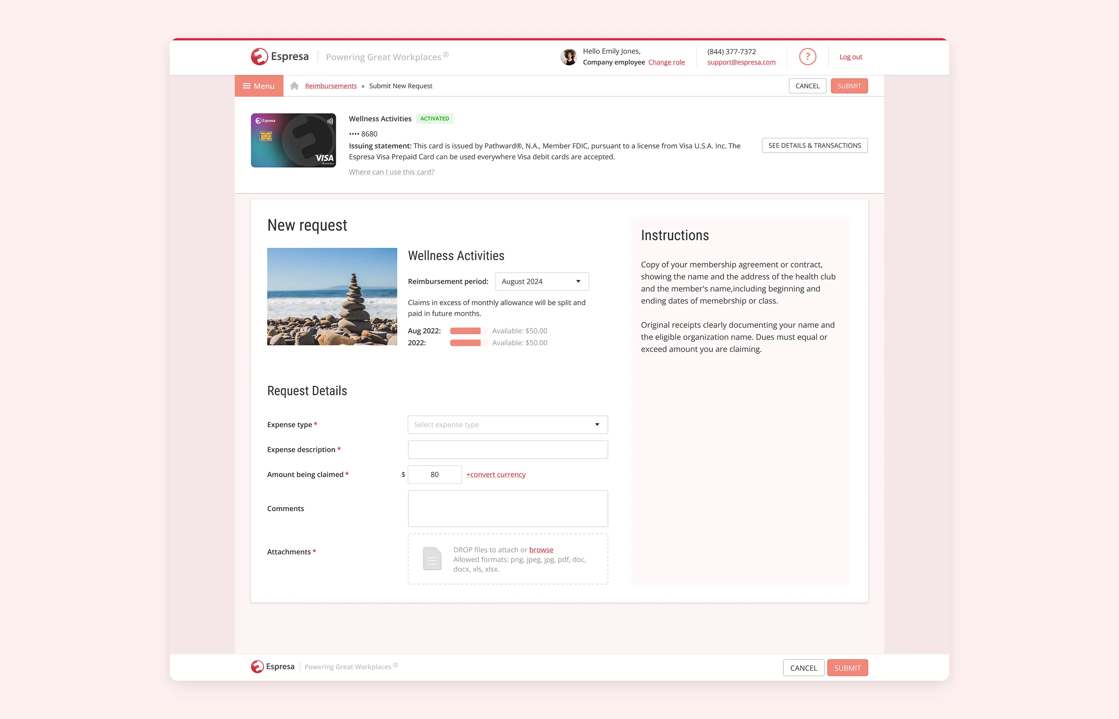 The unique user interface of the solution developed by Emerline