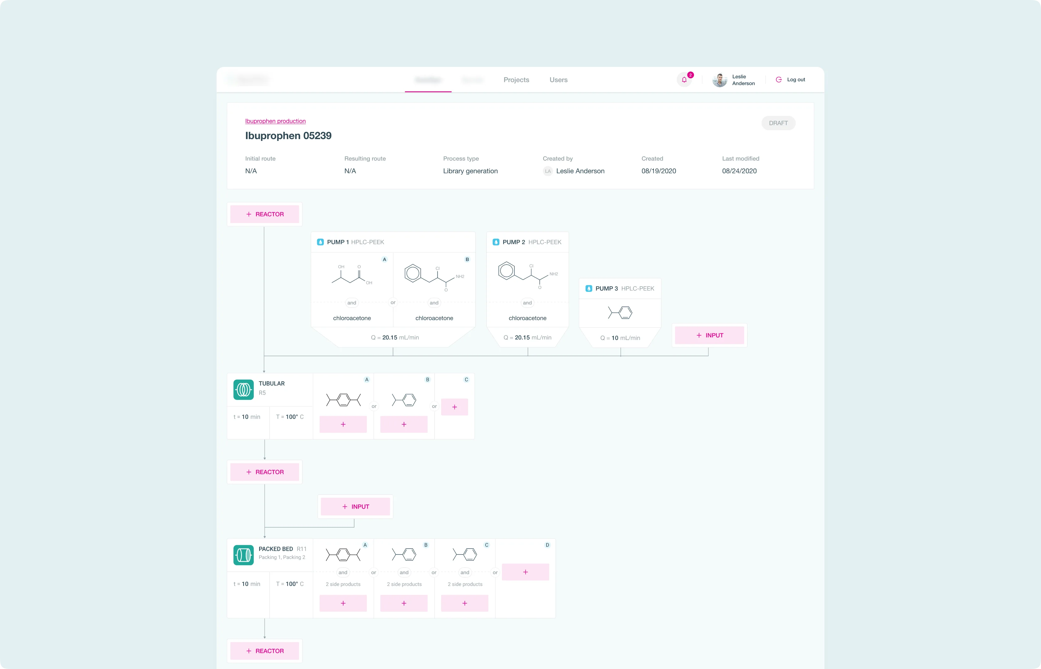 Synthesis Process Builder