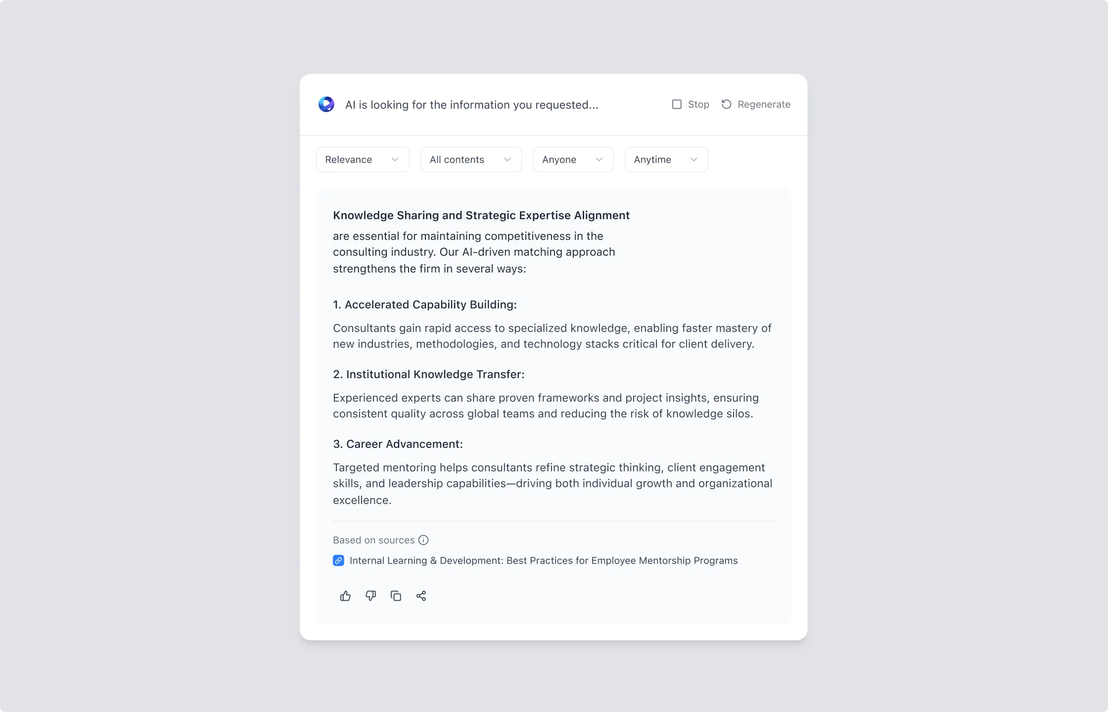 Intelligent expert and content matching