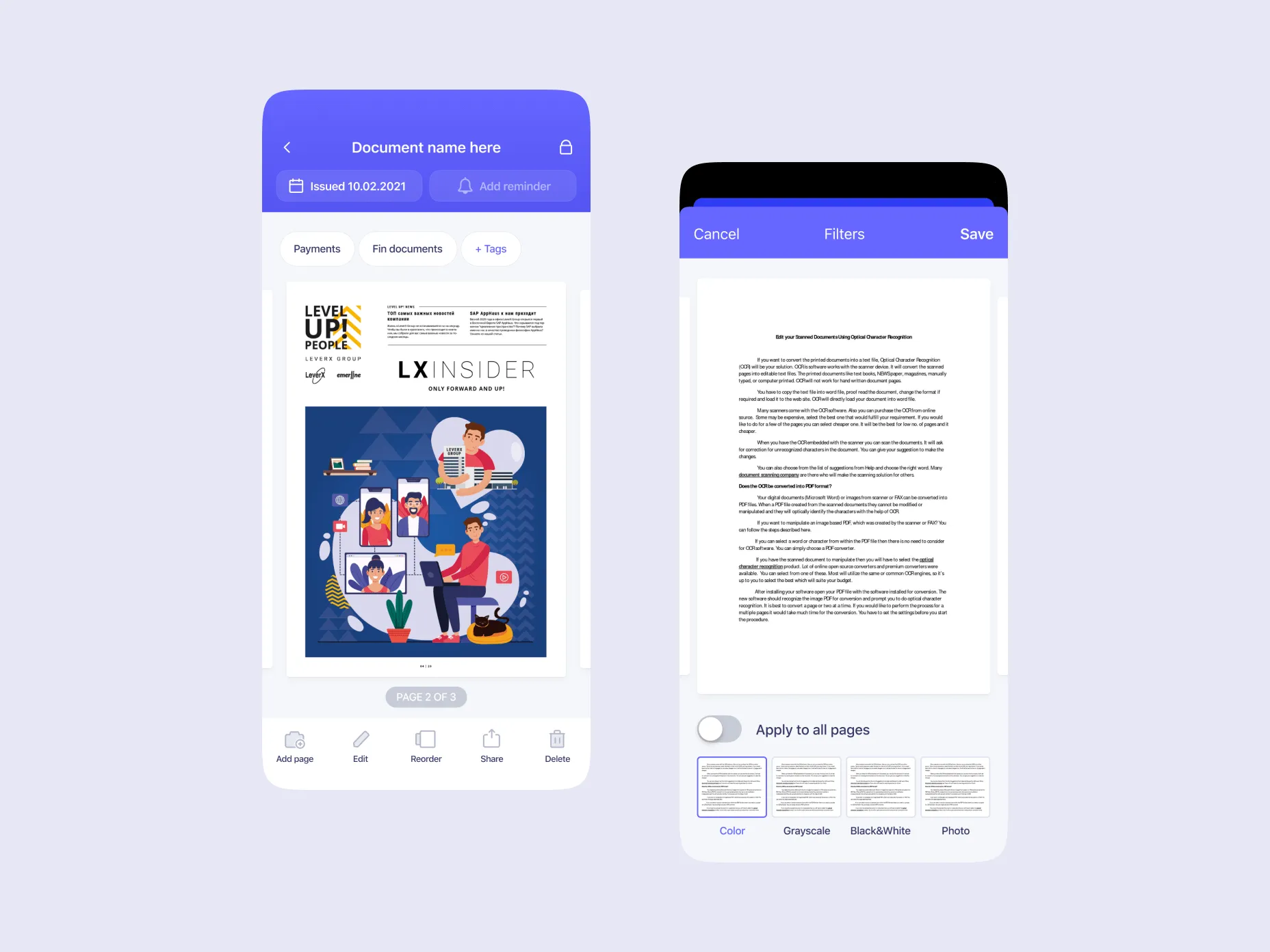 The unique user interface of the solution developed by Emerline