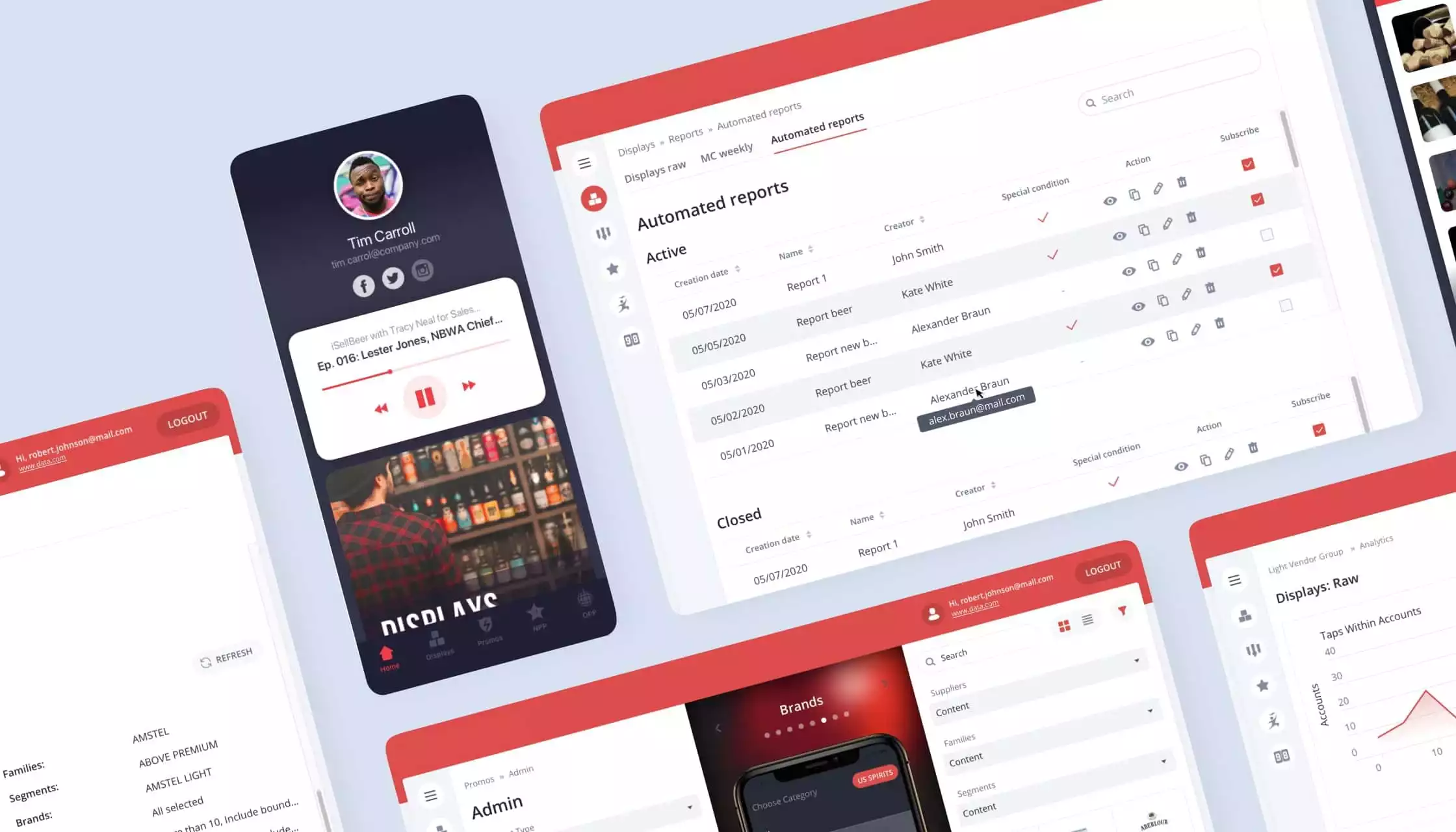 The unique user interface of the solution developed by Emerline