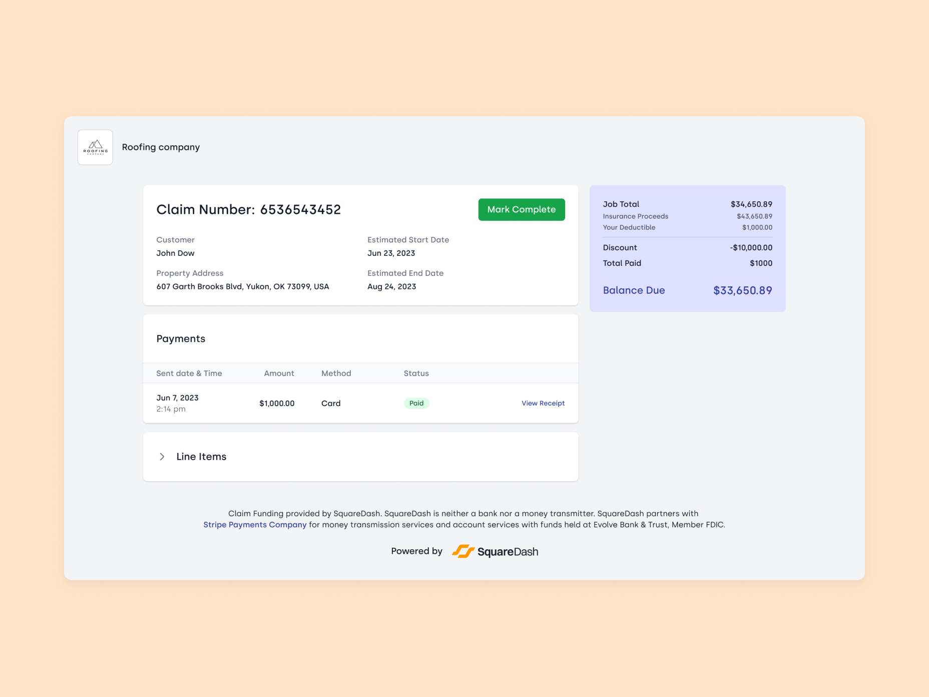 The unique user interface of the solution developed by Emerline