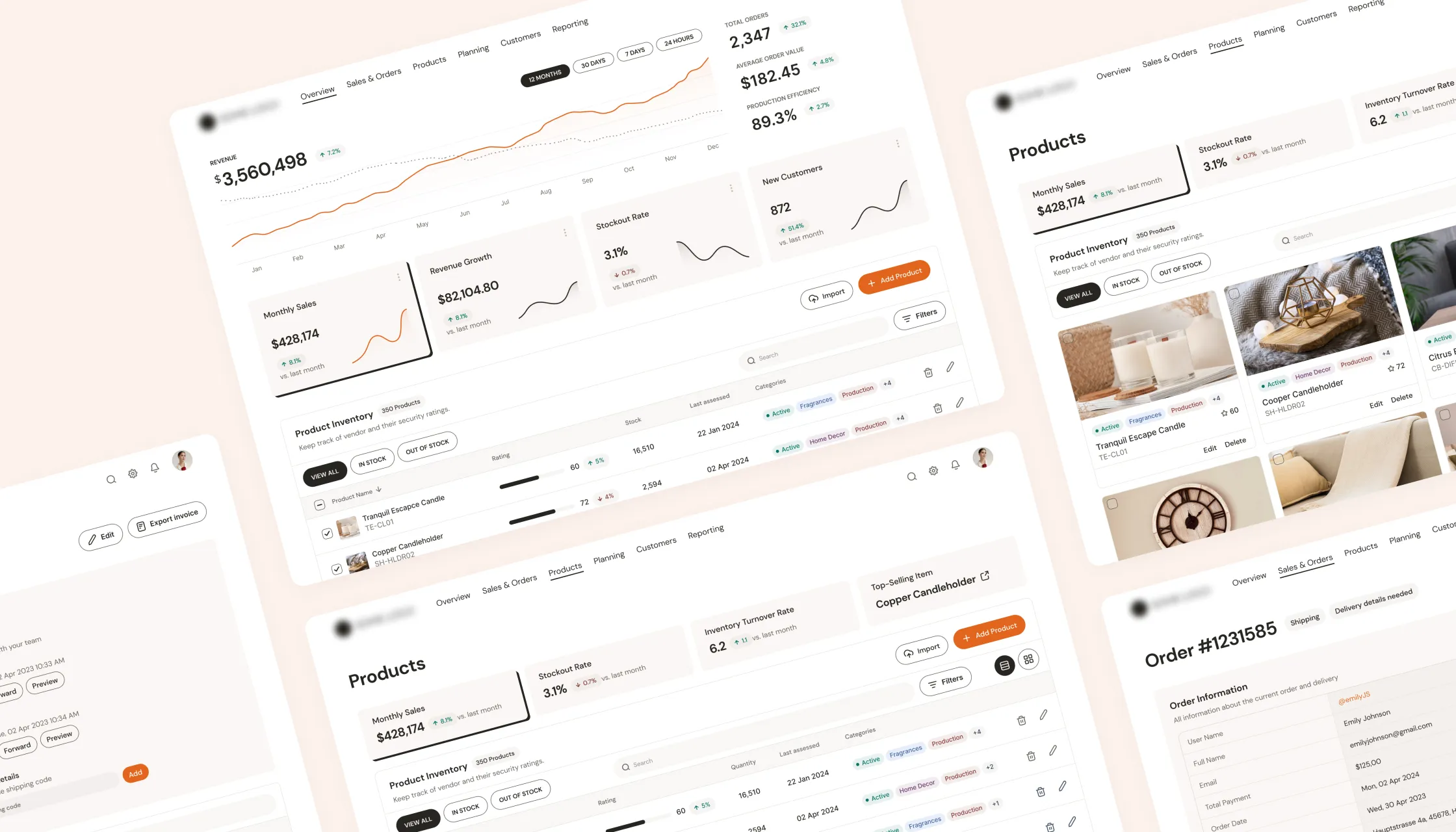 The unique user interface of the solution developed by Emerline