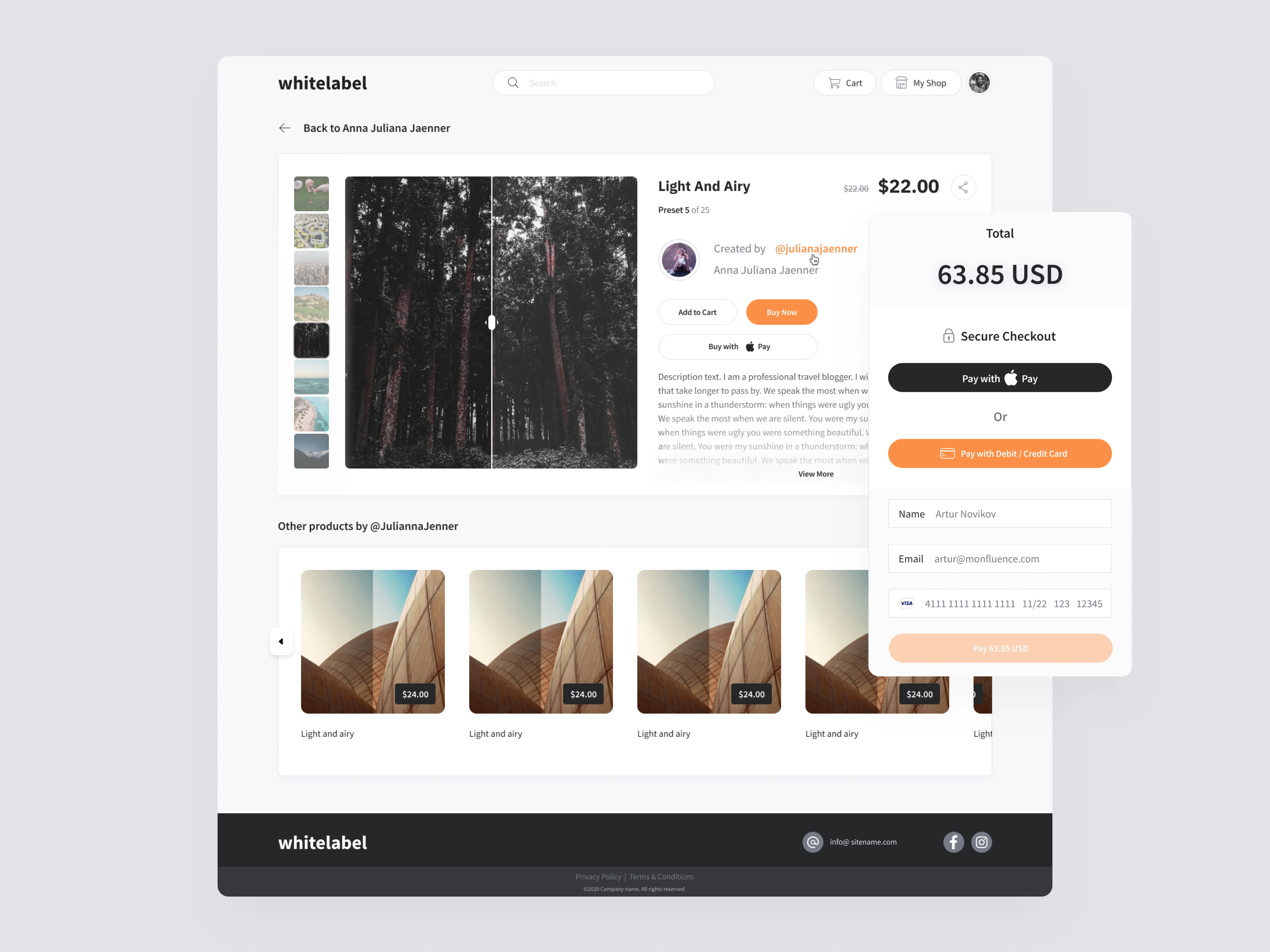 The unique user interface of the solution developed by Emerline
