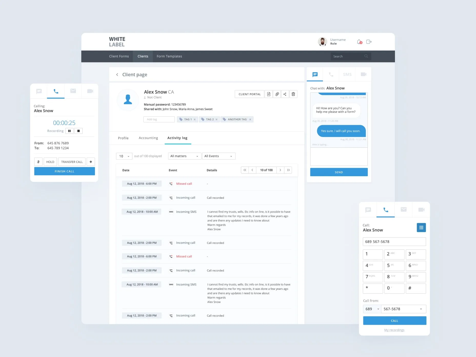 The unique user interface of the solution developed by Emerline
