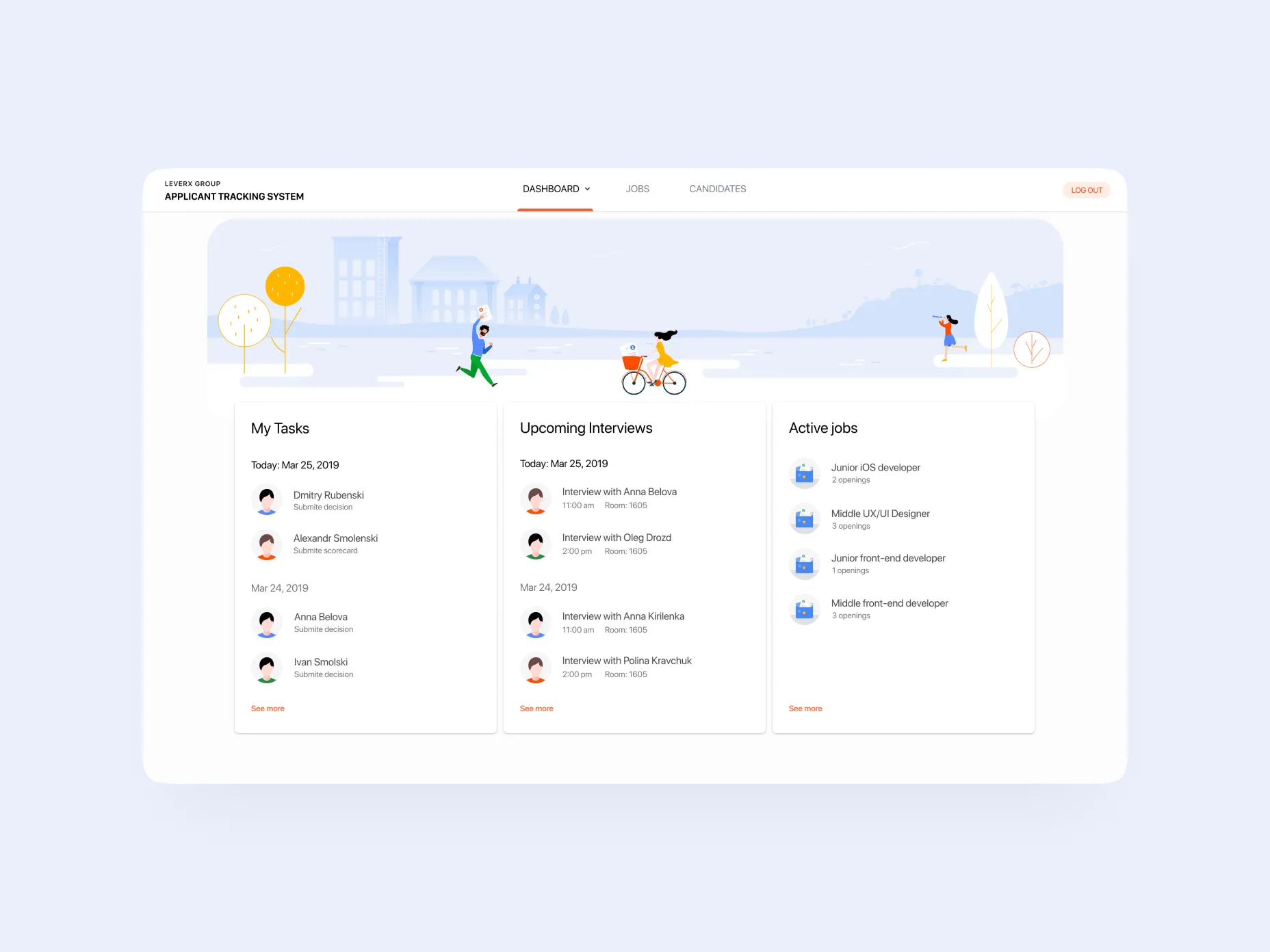 The unique user interface of the solution developed by Emerline