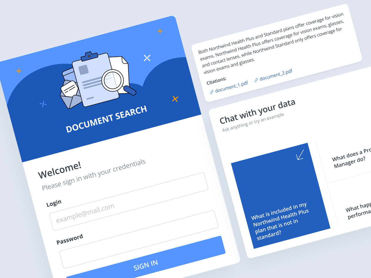 The unique user interface of the solution developed by Emerline