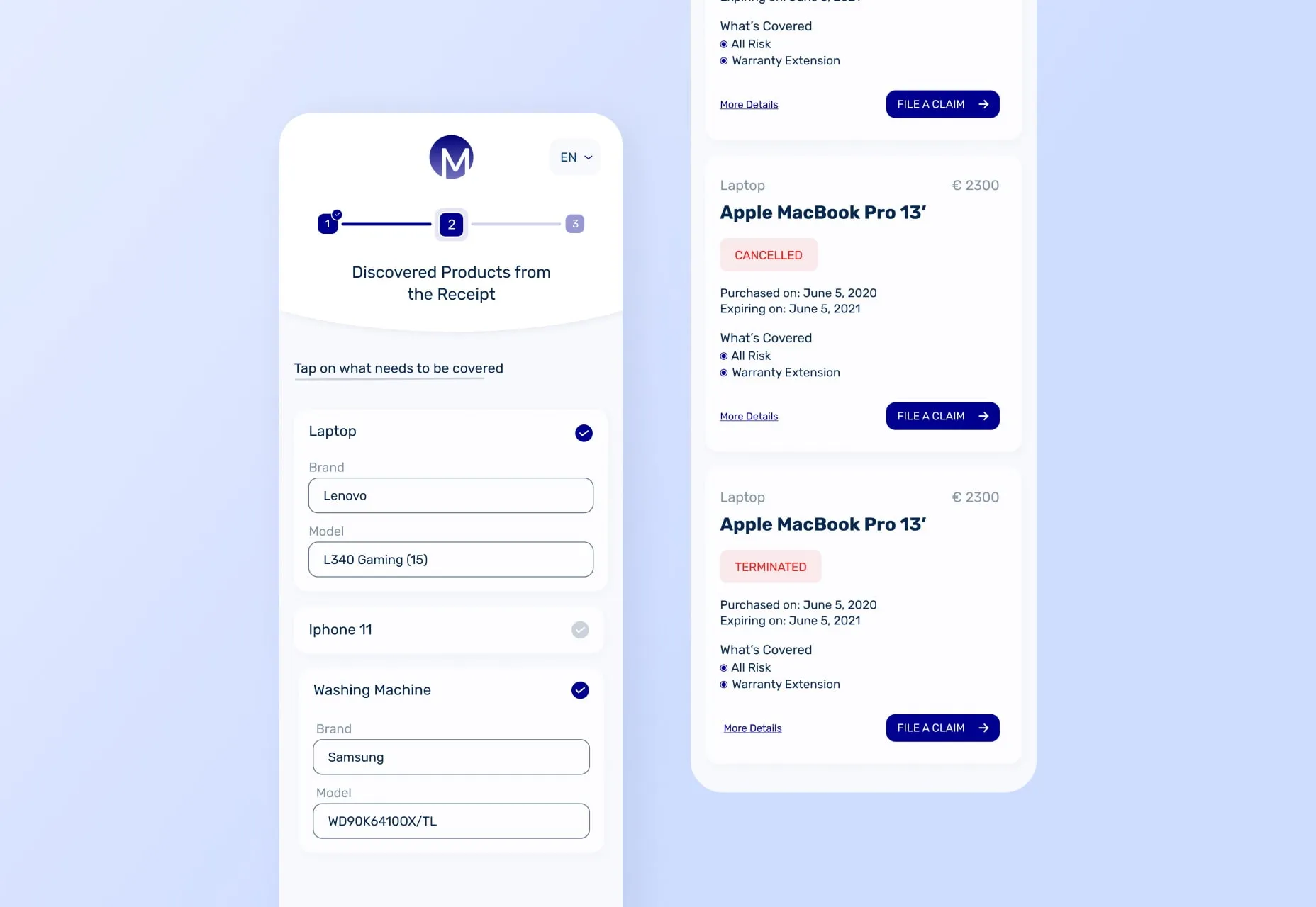 The unique user interface of the solution developed by Emerline