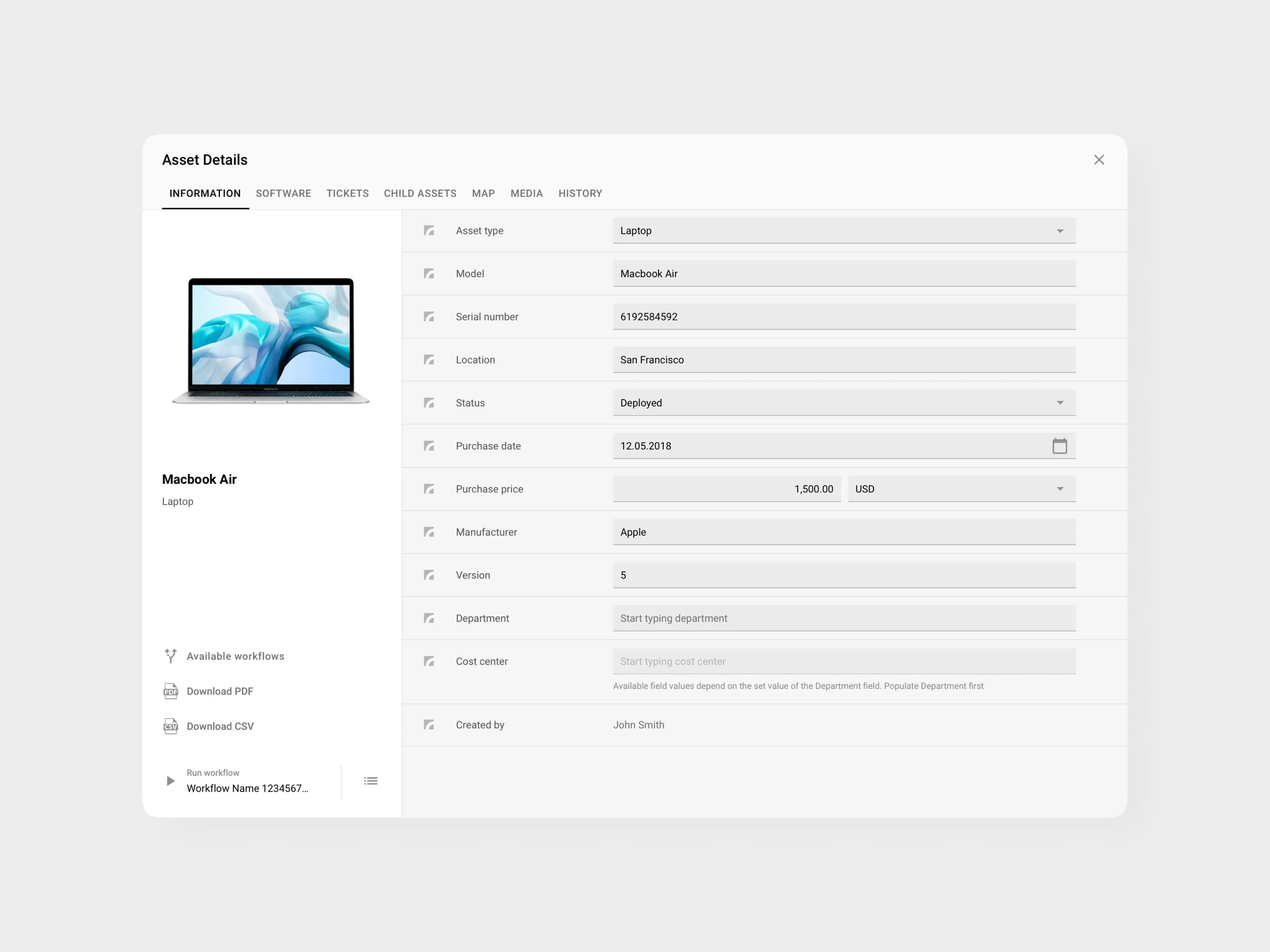 The unique user interface of the solution developed by Emerline