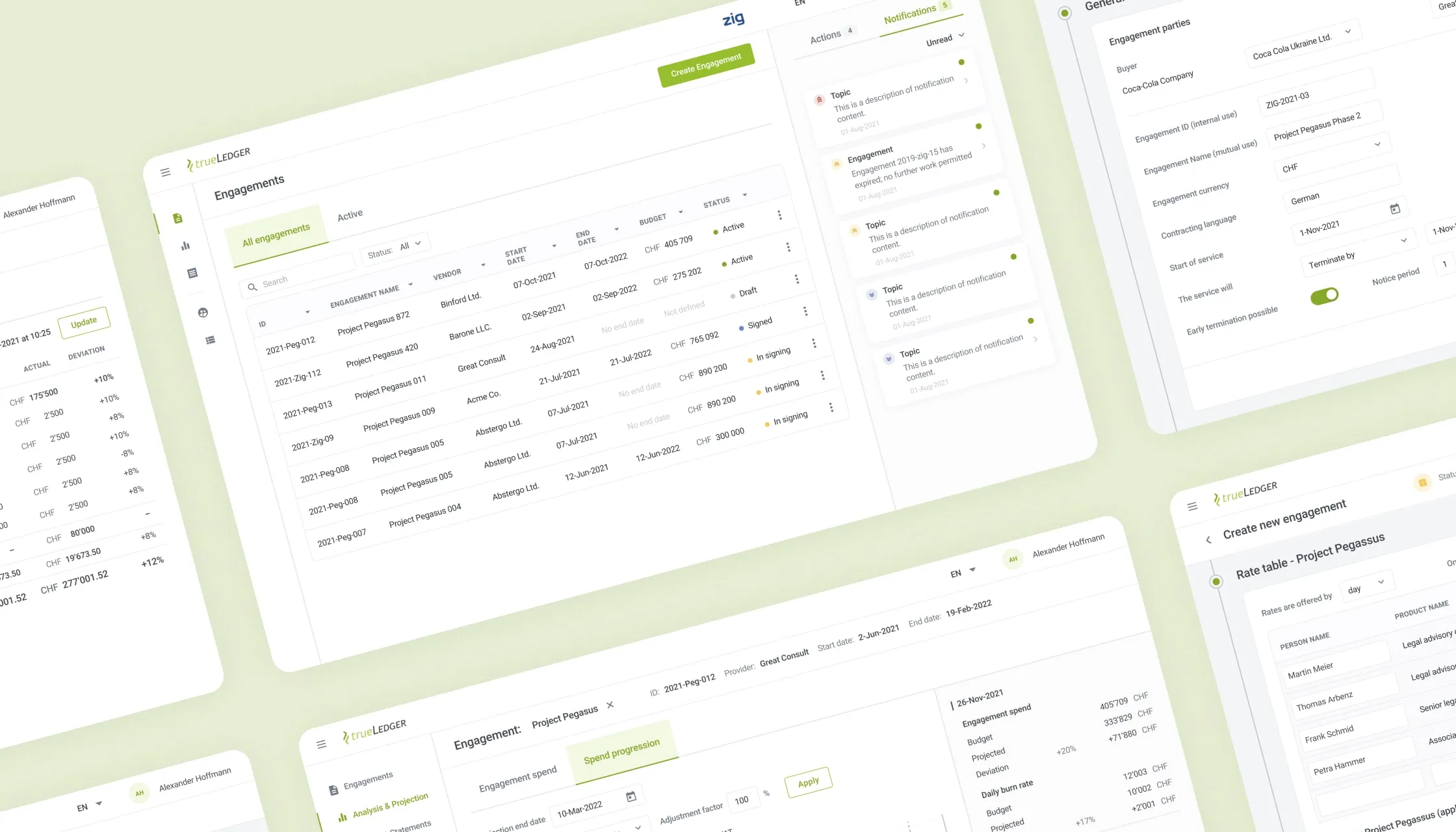 The unique user interface of the solution developed by Emerline
