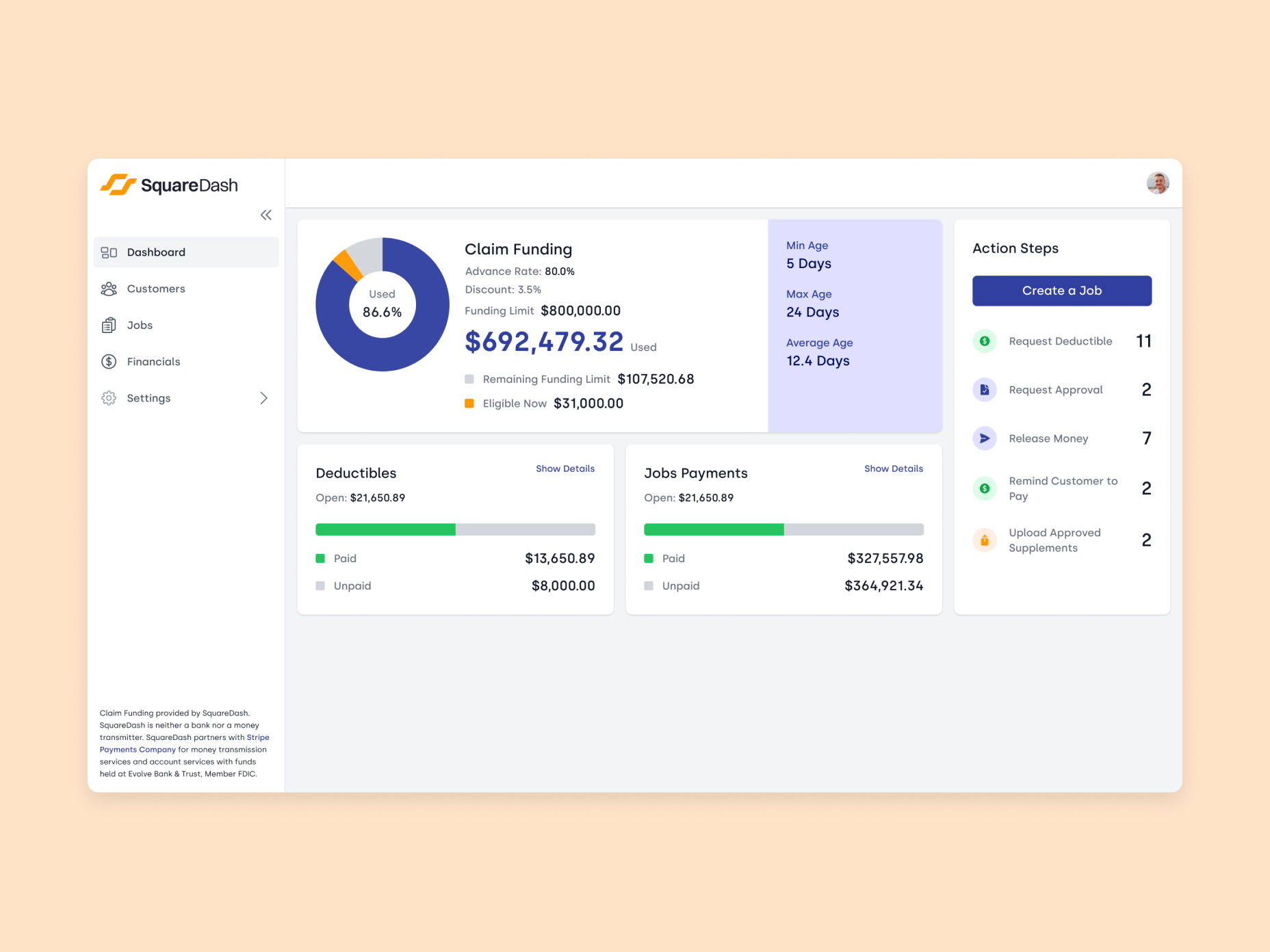 The unique user interface of the solution developed by Emerline