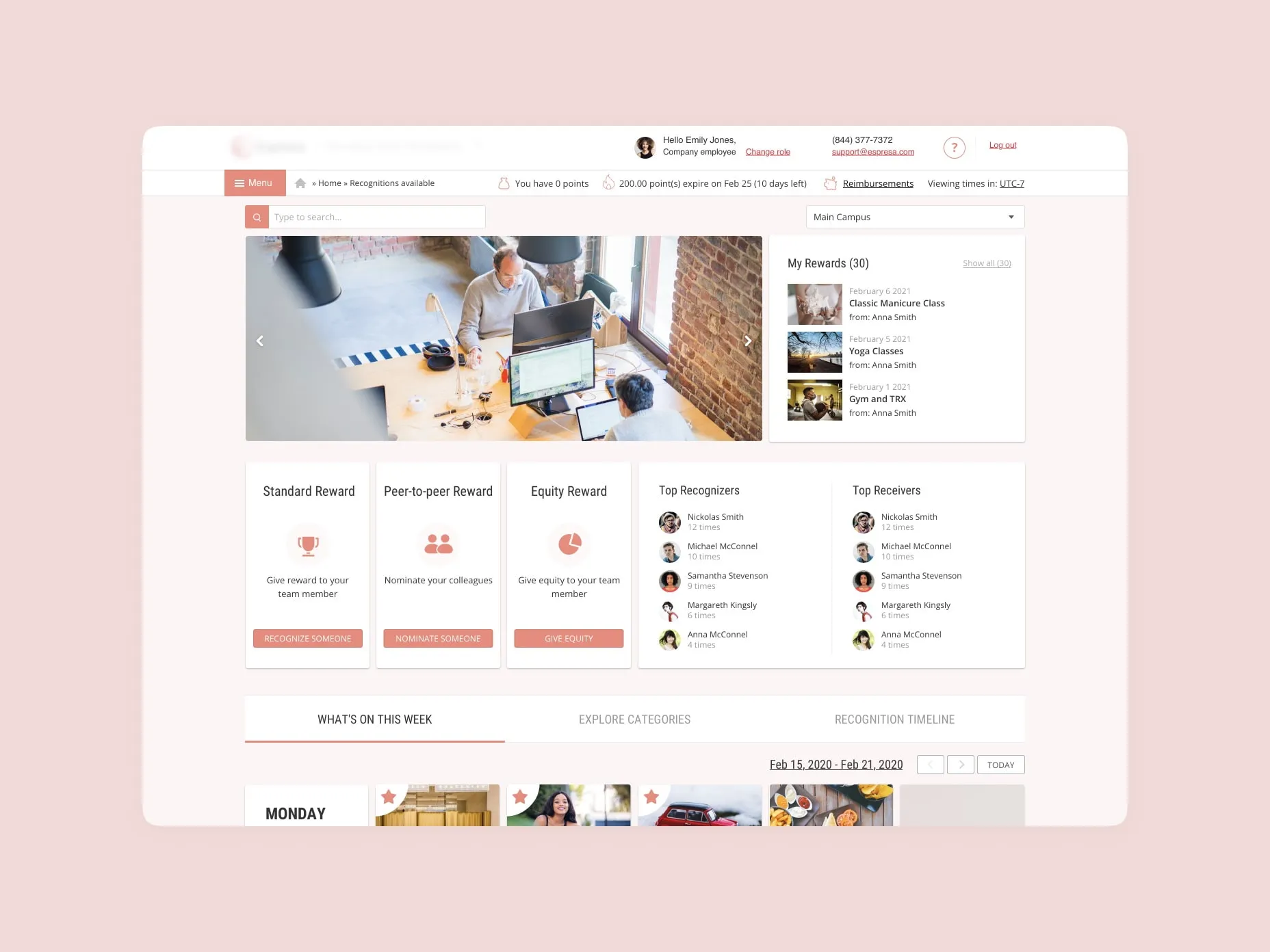 The unique user interface of the solution developed by Emerline