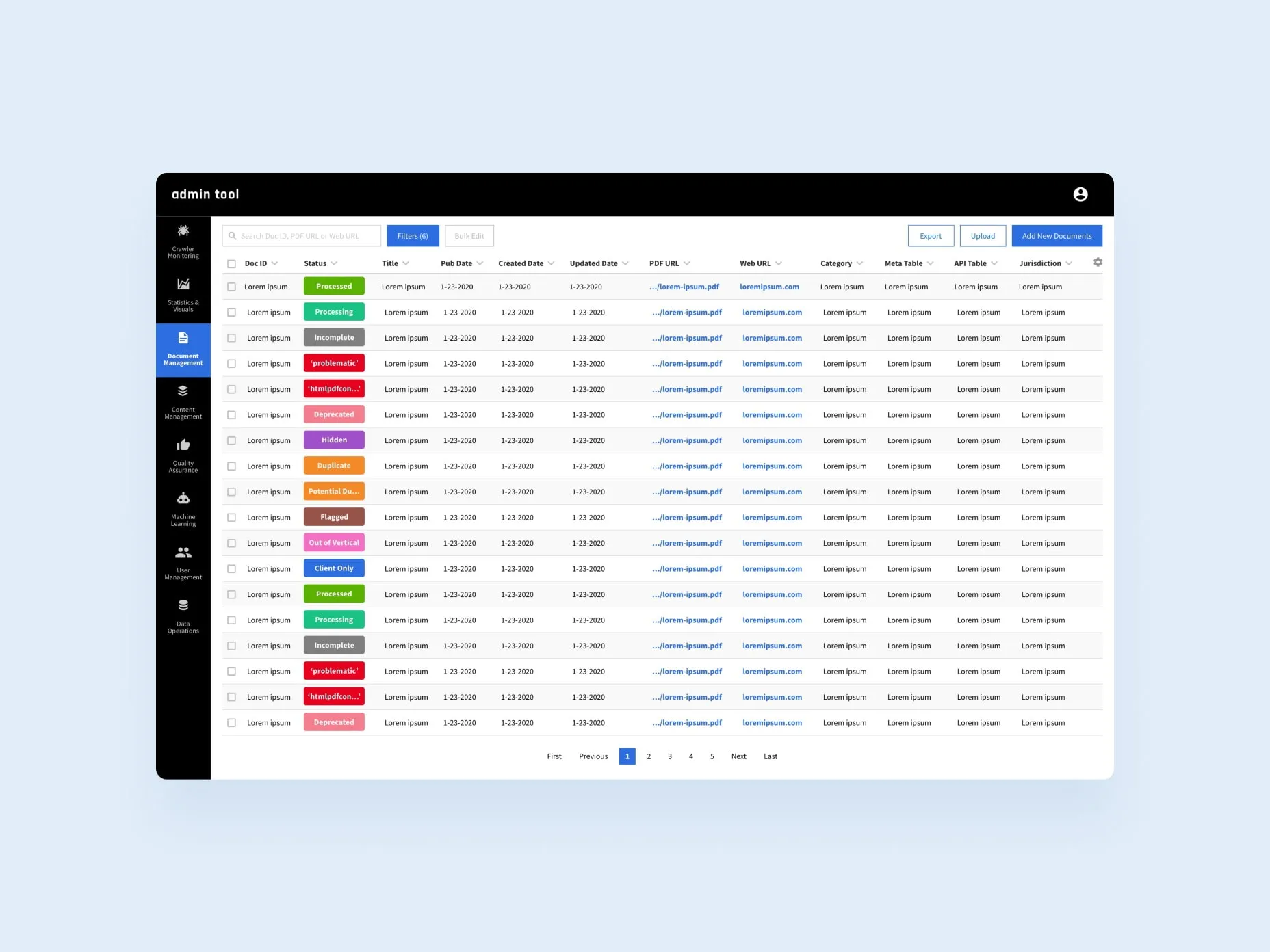 The unique user interface of the solution developed by Emerline