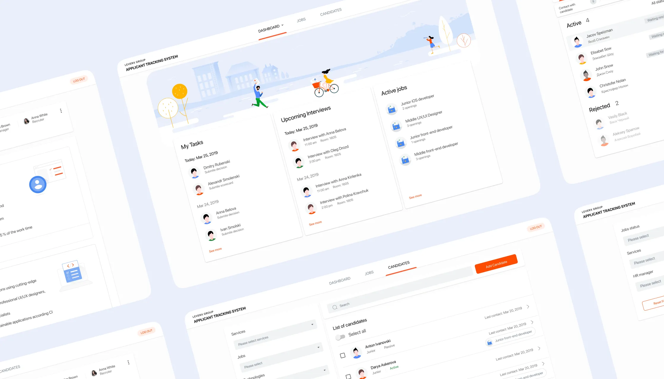 The unique user interface of the solution developed by Emerline