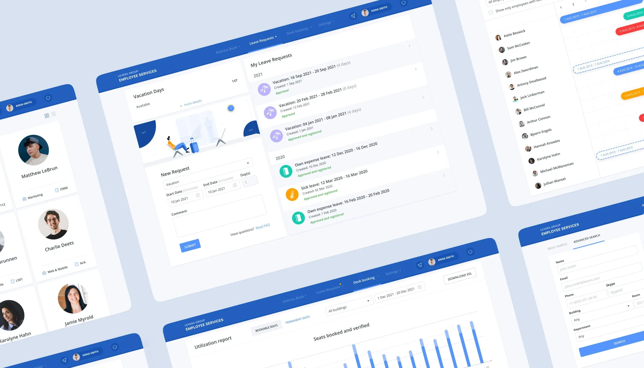 The unique user interface of the solution developed by Emerline