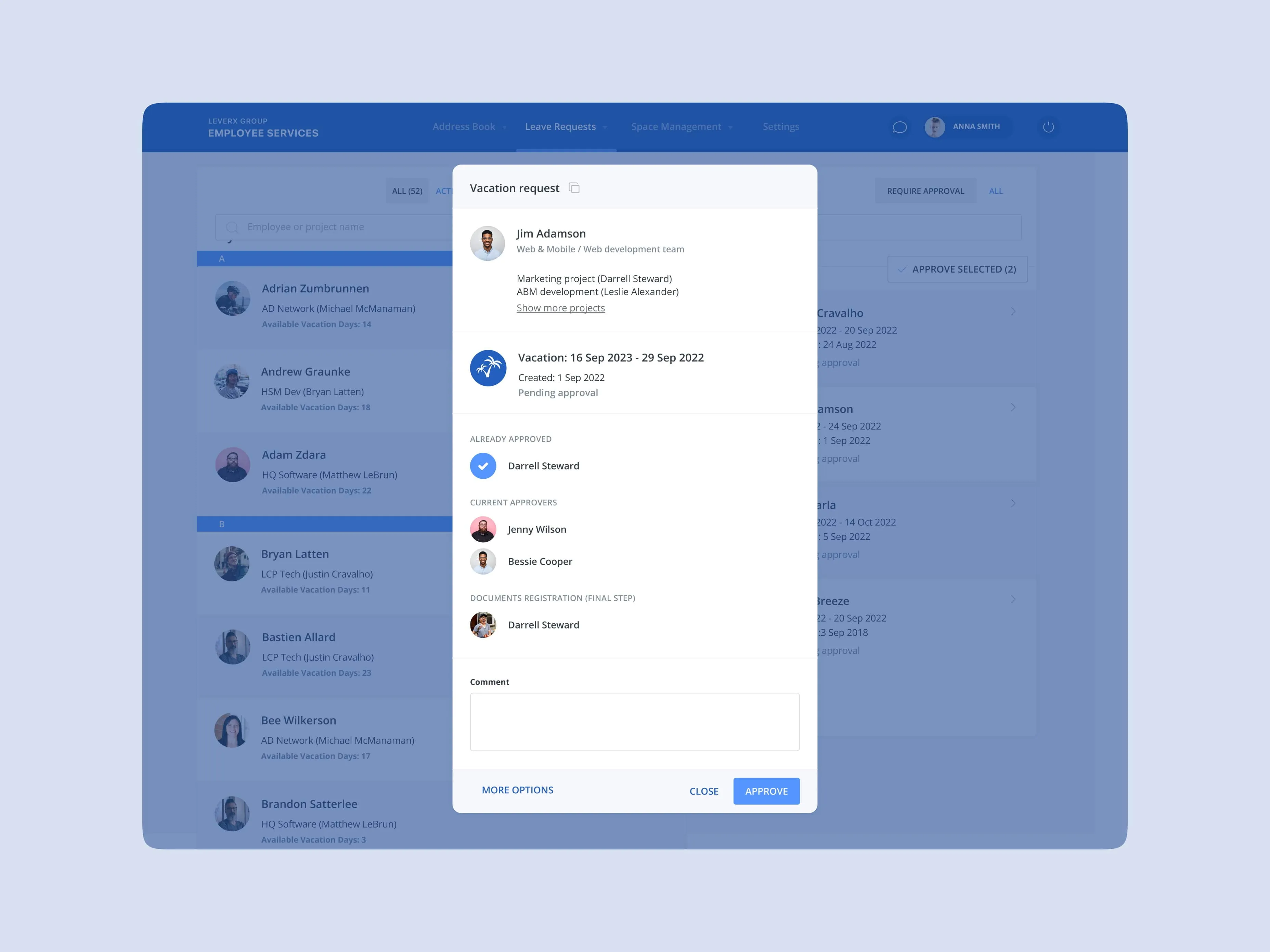 The unique user interface of the solution developed by Emerline